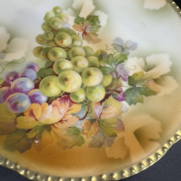 Royal Rudolstadt Prussia Porcelain Hand Painted Dish Plate Antique 6inch Set 2 - Picture 6 of 12